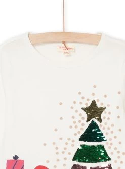 T-shirt De Noël Blanc -Dpam 22W901V1TML 001 5