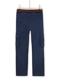 Pantalon En Toile Uni Bleu -Dpam 22W902B3PAN C202 5
