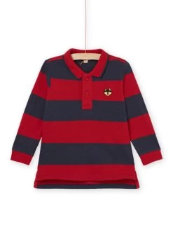 Polo à Manches Longues à Rayures