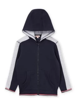 Veste De Jogging à Capuche Bleu Et Gris Chiné -Dpam 22W902D3JGH 705 3