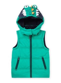 Doudoune Sans Manches à Capuche Animation Dinosaure -Dpam 22W902F1BLO G623 5