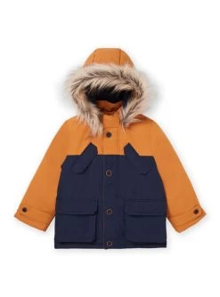 Parka Bicolore à Capuche Finition Fausse Fourrure Avec Veste Intérieure -Dpam 22W902F1PAR 804 3