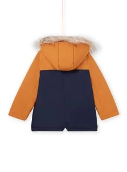 Parka Bicolore à Capuche Finition Fausse Fourrure Avec Veste Intérieure -Dpam 22W902F1PAR 804 4