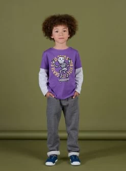 Pantalon à Revers Et Taille élastiquée Gris