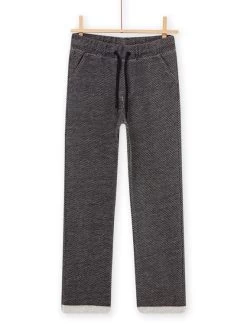 Pantalon à Revers Et Taille élastiquée Gris -Dpam 22W902L1JGB 90 1