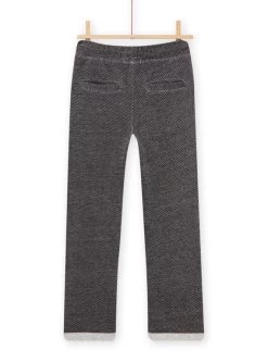 Pantalon à Revers Et Taille élastiquée Gris -Dpam 22W902L1JGB 90 3