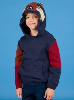 Pull à Capuche Motif Loup