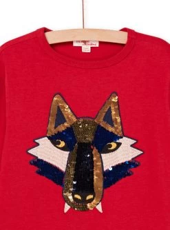 T-shirt à Animation Loup En Sequins -Dpam 22W902O4TML F521 4