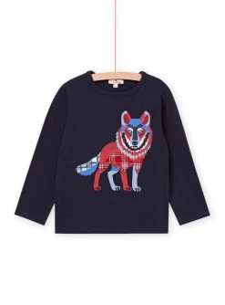 T-shirt à Animation Loup -Dpam 22W902O5TML 705 1 1