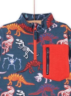 Sweat à Imprimé Dinosaure Multicolore -Dpam 22W902P1SWE C225 3
