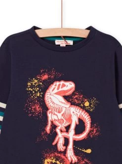 T-shirt à Manches Longues Rayées Et Motif Dinosaure -Dpam 22W902P1TML 705 4