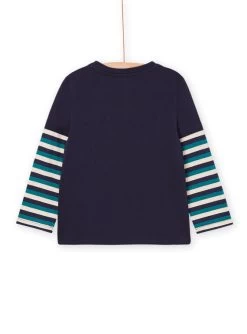 T-shirt à Manches Longues Rayées Et Motif Dinosaure -Dpam 22W902P1TML 705 5