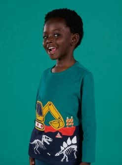 T-shirt Manches Longues à Motif Dinosaure