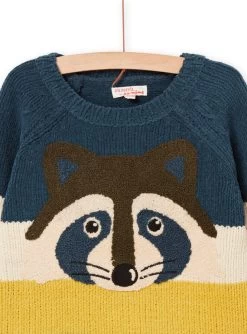 Pull Manches Longues à Rayures Et Motif Raton Laveur -Dpam 22W902Q1PUL 716 2