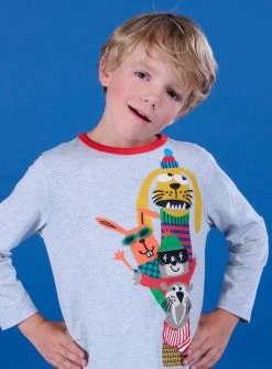 T-shirt Manches Longues à Animation Animaux