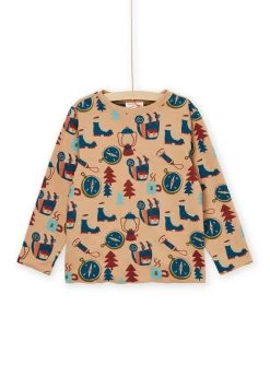 T-shirt Manches à Longues à Imprimé Randonnée