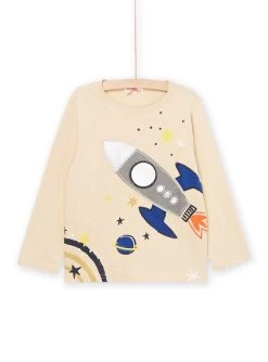 T-shirt Manches Longues Imprimé Fusée