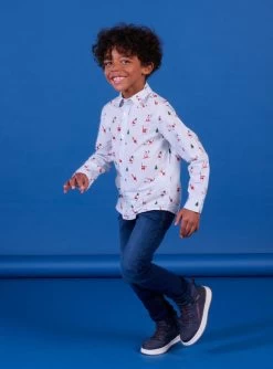 Chemise à Imprimé Noël Et Noeud Papillon