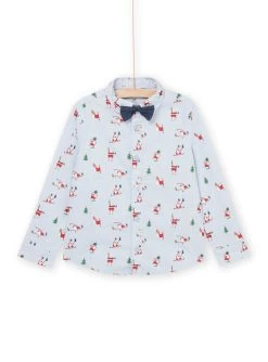 Chemise à Imprimé Noël Et Noeud Papillon -Dpam 22W902V1CHM 706 3
