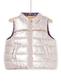 Doudoune Sans Manches Réversible à Imprimé Fleurs -Dpam 22WG09F2D3E C220 4