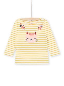 T-shirt à Rayures Et Animation Multi-techniques