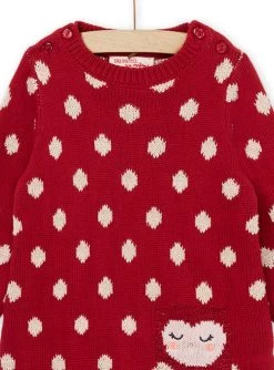 Robe En Tricot Jacquart à Motif Chouette -Dpam 22WG09S2ROB 410 2