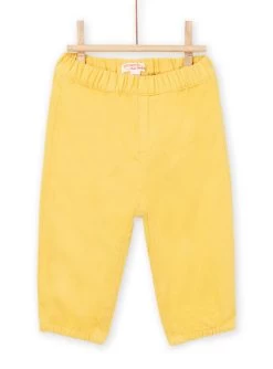 Pantalon Jaune En Velours Cotelé