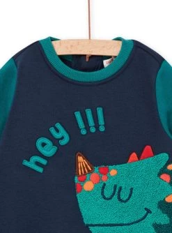 Sweat Bleu à Animation Dinosaure Multi-techniques -Dpam 22WG10P1SWE C203 4
