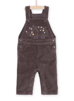 Salopette Unie En Velours Côtelé.