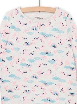 Pyjama Long à Imprimé Arc-en-ciel Et à Rayures -Dpam 22WH1113PYJ J920 4