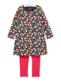 Ensemble Chemise De Nuit Et Legging à Imprimé Fruits