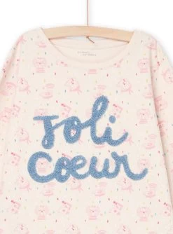 Ensemble Pyjama Sweat Et Pantalon à Animation 3D -Dpam 22WH1122PYJ 005 2 1