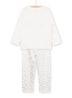 Pyjama T-shirt Et Pantalon En Velours à Imprimé Chat -Dpam 22WH1139PYJ 001 4