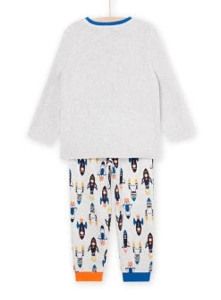 Pyjama T-shirt Et Pantalon En Velours à Animation Fusée -Dpam 22WH1238PYJ J922 4