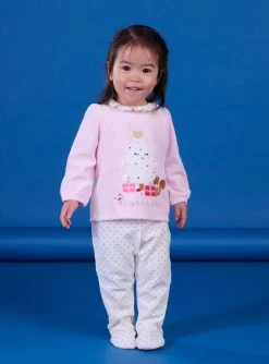 Pyjama De Nöel Rose Et Blanc