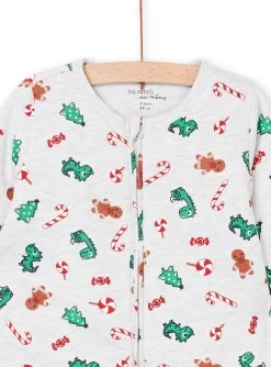 Grenouillère à Imprimé Noël Et Dragons 7 Grenouillère à Imprimé Noël Et Dragons -Dpam 22WH1471GRE J920 3