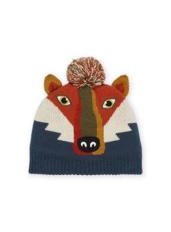 Bonnet à Animation Animal Avec Découpes Oreilles