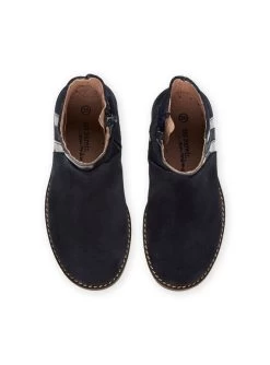 Boots En Croûte De Cuir Bleu Marine -Dpam 22XK3574D0D 070 4