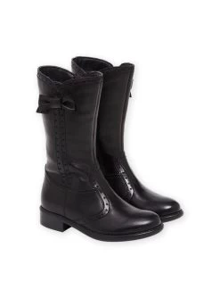 Botte En Cuir Avec Noeuds