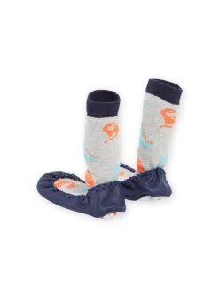 Chaussons Chaussette à Imprimé Dinosaures -Dpam 22XK3642D08 C201 3