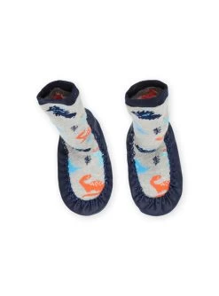 Chaussons Chaussette à Imprimé Dinosaures -Dpam 22XK3642D08 C201 4