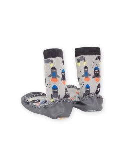 Chaussons Chaussette à Imprimé Fusée -Dpam 22XK3643D08 940 3