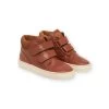 Baskets Montantes En Cuir Lisse Camel