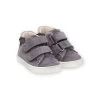 Baskets Montantes En Croûte De Cuir Gris Pailleté Et Imprimé Léopard -Dpam 22XK3781D3P 940 2