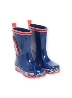 Bottes De Pluie Bleu Marine Avec Patch Arc-en-ciel à Paillettes