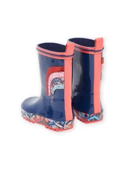 Bottes De Pluie Bleu Marine Avec Patch Arc-en-ciel à Paillettes -Dpam 23KK3511D0C 070 13