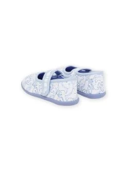 Chaussons écrus Et Bleus à Imprimé Licornes -Dpam 23KK3541D07 001 13