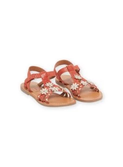 Sandales Corail En Cuir