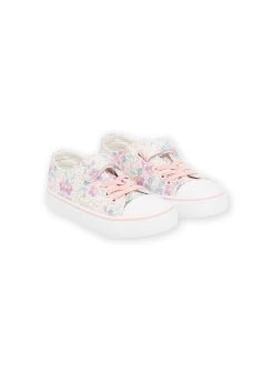 Baskets écrues En Toile à Imprimé Fleuri