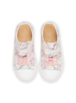 Baskets écrues En Toile à Imprimé Fleuri -Dpam 23KK3572D16 001 14